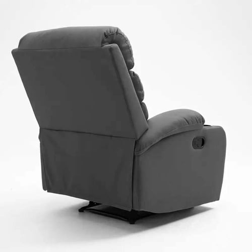 781- كرسي استرخاء ثابت ريمو ثابت جلد رمادي