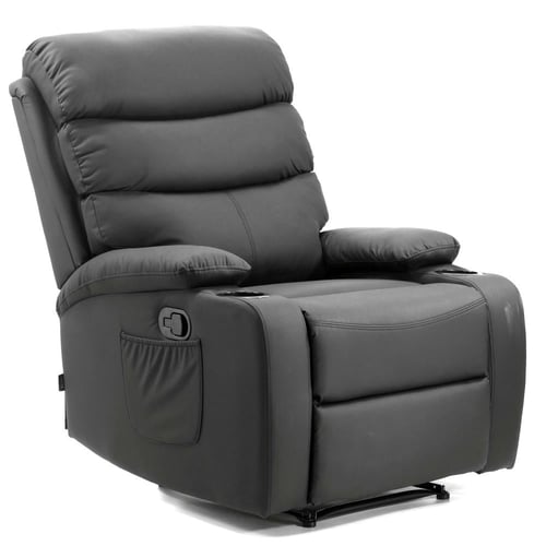 771- كرسي استرخاء ثابت ريمو ثابت جلد أسود