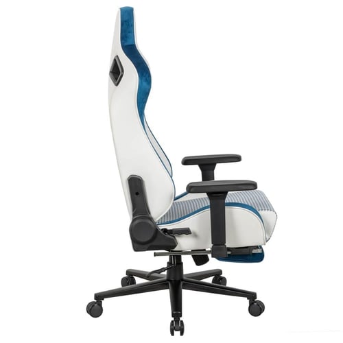 390- كرسي قيمنق مكتبي نوفا مخمل أزرق مع مسند قدم