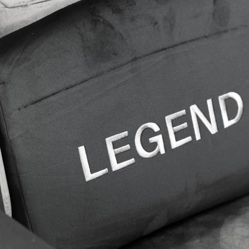 360- كرسي قيمنق ليجيند مخمل رمادي مع مسند قدم