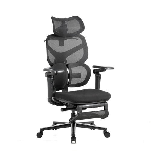 490-كرسي نيو ميش أسود فاخر - للجيمر والأعمال المكت...