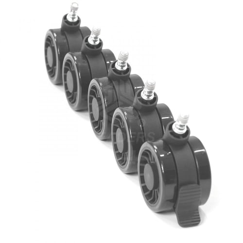 616-عجلات تدحرج بلاستيك رياضي بقفل بإطار مطاطي 75م...