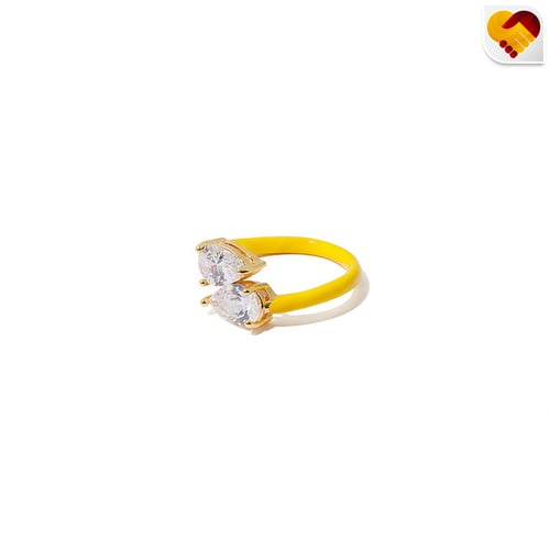 خاتم ازرق واصفر فصين متقابلات