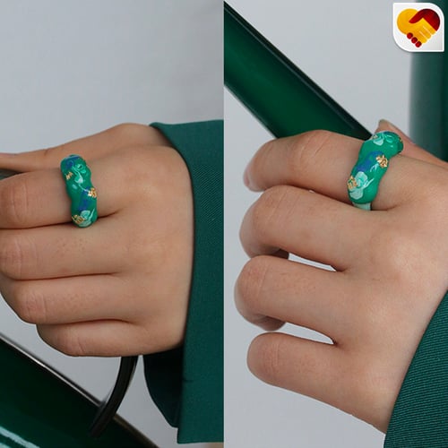 سبع انواع خواتم مموجة يدوية بتصميم اوروبي