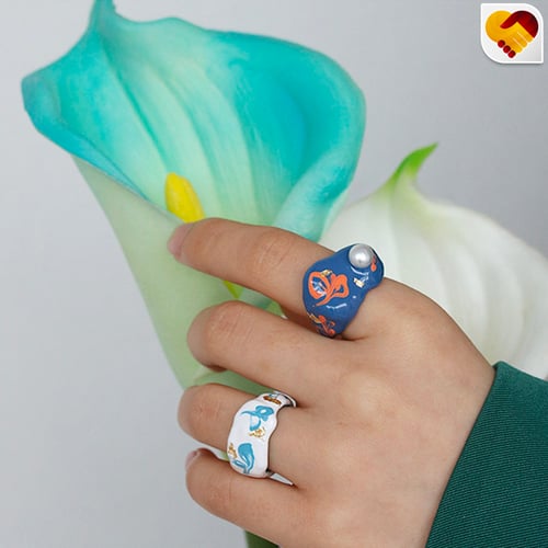 سبع انواع خواتم مموجة يدوية بتصميم اوروبي