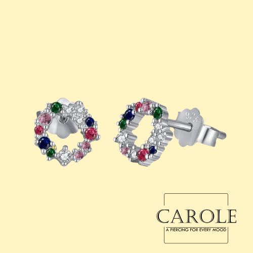 حلق صغير فضَة 925 (#12) لون فضّي