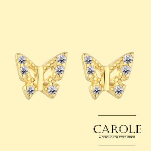 حلق صغير فضَة 925 (#18) لون ذهبي