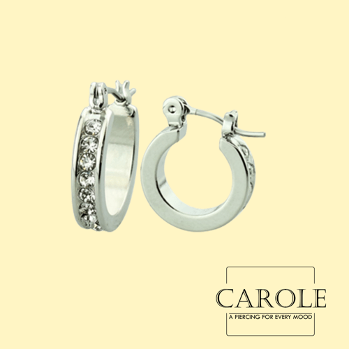 حلق نيشا ستيل طبي مطلي ذهب 18K