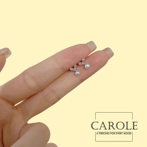 حلق صغير فضَة 925 (#22) لون فضّي