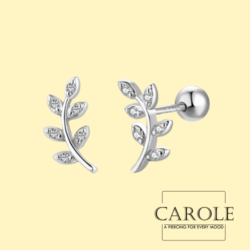 حلق صغير فضّة 925 (#17) لون فضّي