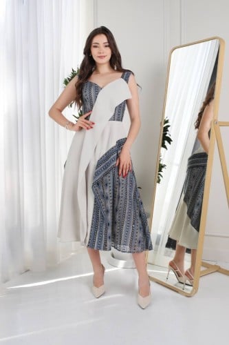 فستان ميدي بقصه مميزة(فوري)