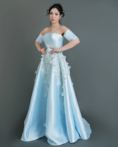 فستان كلوش أوف شولدر (9أيام عمل )