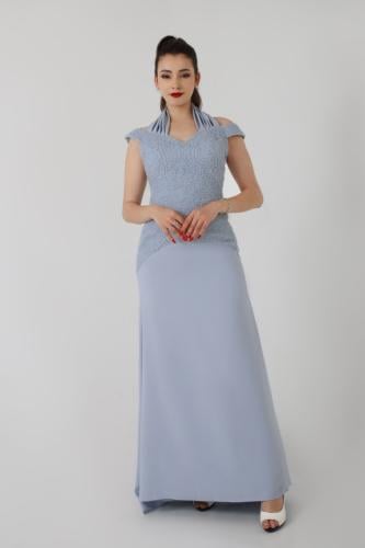 فستان سهره طويل بقصه صدرية مميزه