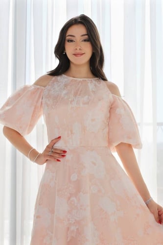 فستان كلوش مشجر