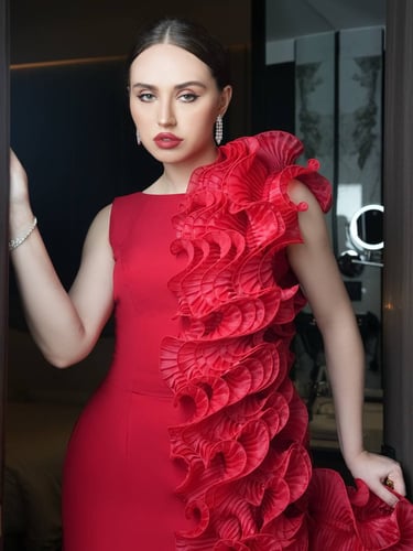 فستان احمر(14يوم عمل )