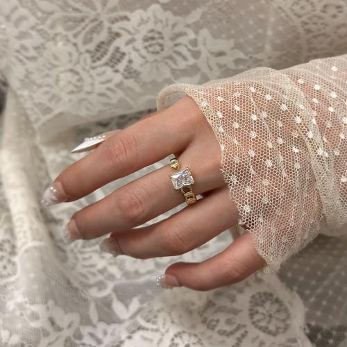 خاتم رونق - مطلي بالذهب