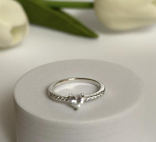 خاتم القلب فضي - فضة عيار 925