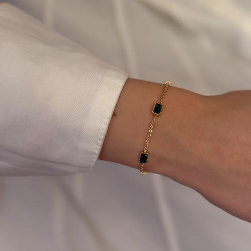 اسورة زركون أخضر - مطلي بالذهب