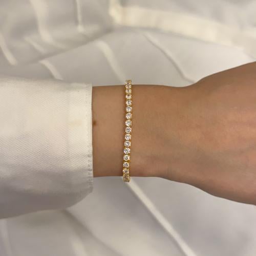 اسورة تنس ذهبية - فضة عيار 925