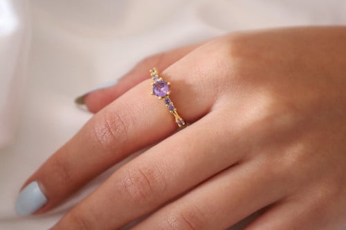 خاتم فضة 925 بكرستال زركون أنيق