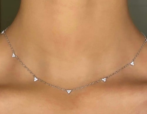 سلسال فضة عيار 925 بلونين