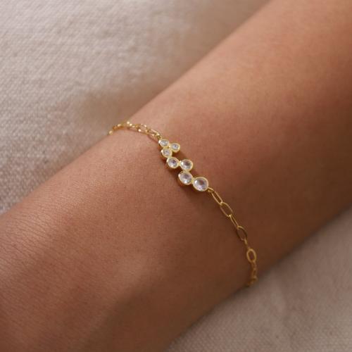 اسورة فضة مطلية ذهب 18K