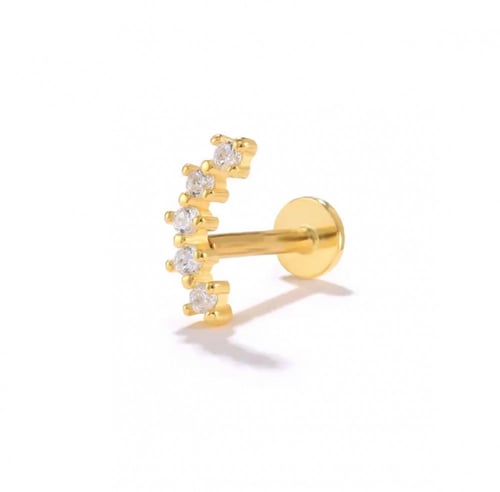 فرد حلق صغير فضة 925 زركون