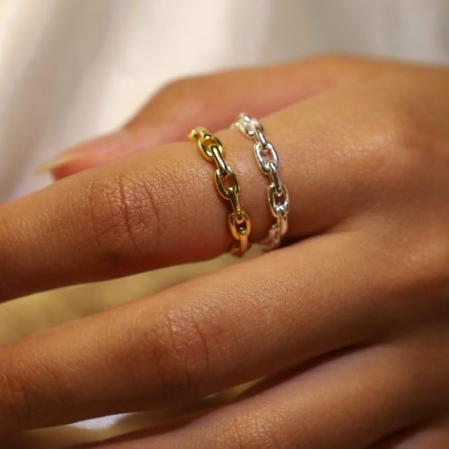 خاتم فضة متغير الحجم (resizable)