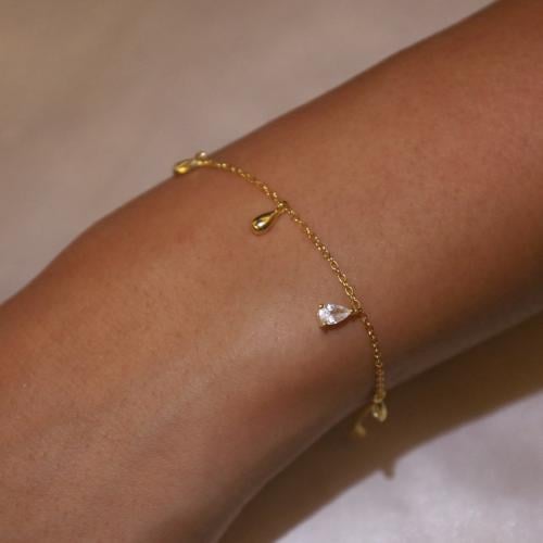 اسورة فضة مطلي ذهب 18k