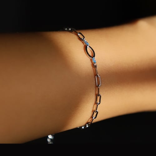 اسورة فضة 925 مطلية ذهب 18K