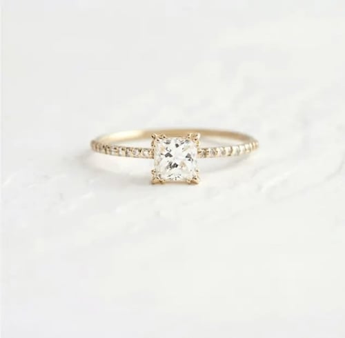 خاتم فضة 925 بكرستال زركون