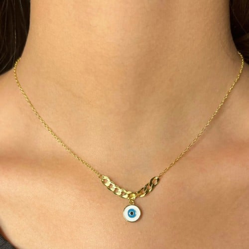 سلسال فضة لون ذهبي