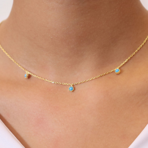 سلسال فضة 925 تركواز