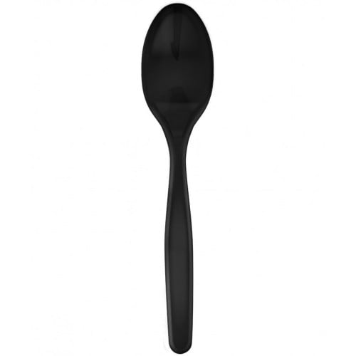 ملاعق بلاستيكية VIP قوية كبير أسود - 1000حبة