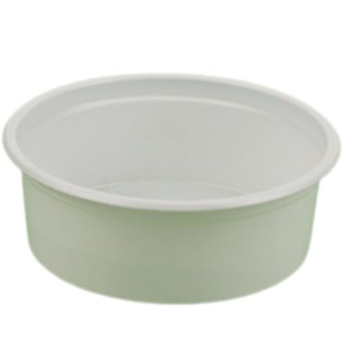 علب بلاستيك دائرية بغطاء أبيض منفصل 200 جم أبيض -...