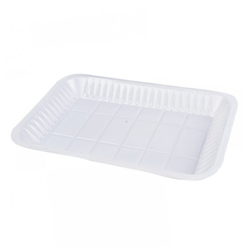 صحن بلاستيك مستطيل مقاس 19 × 14 سم رقم 2 أبيض - 10...