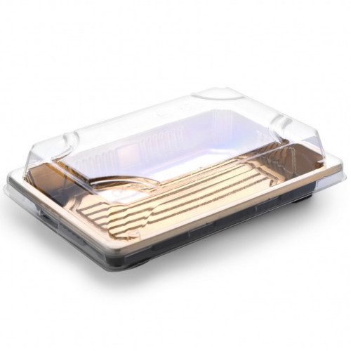 صحن بلاستيك مستطيل بغطاء شفاف منفصل رقم CH001 مقاس...