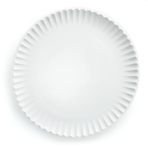 صحن ورق دائري مقاس 9 انش أبيض - 1200 حبة
