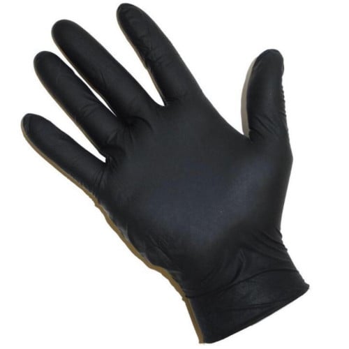 قفازات(جونتي) فينيل بدون بودرة يد مقاس L أسود - 70...