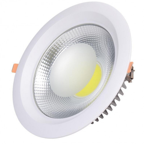 كشاف LED مقاس 20 سم ضمان 2 سنوات اطار ابيض 30 واط...