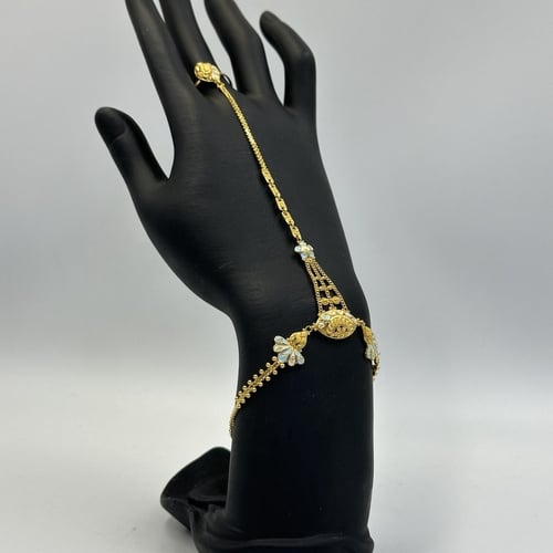 كف 21k هندي مطعم بالمينا السماوي