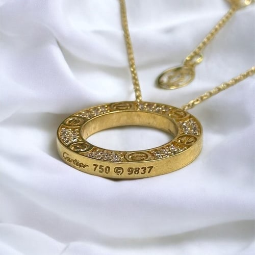 عقد كارتييه من مجموعه ال LOVE مرصوف بالزركون (دقة...