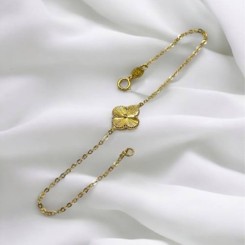 سوار فانكليف ذهب صافي زهره واحده