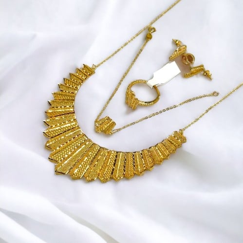 طقم طوق البيانو ذهب صافي عيار ٢١