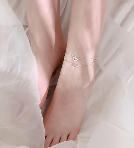 خلخال فضة استرليني 925 مرصع بالزريكون