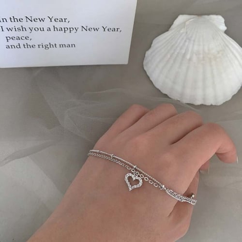 خلخال فضة استرليني 925 مرصع بالزريكون