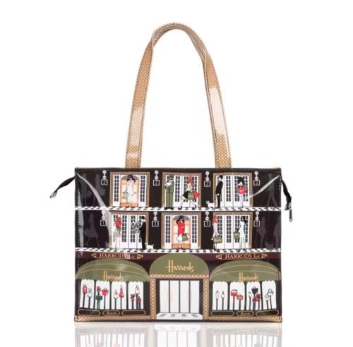 حقيبة كتف Harrods الأنيقة - تصميم واجهة المتجر الش...
