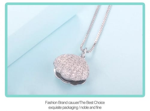 سلسال محارة اللؤلؤ الطبيعي والفضة الاسترليني والزر...