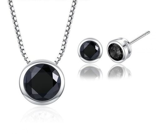 طقم قطعتين الدائرة الصغيرة و اجود انواع الفضة الاس...