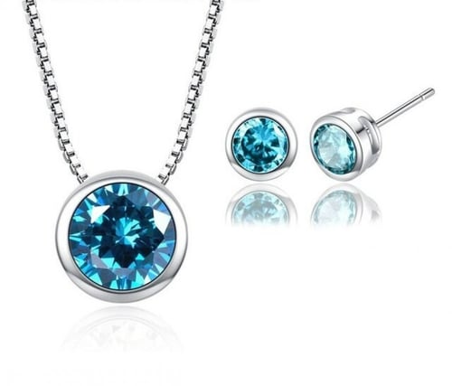 طقم قطعتين الدائرة الصغيرة و اجود انواع الفضة الاس...